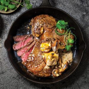 Wagyu steak with Asian miso mushroom sauce Recipes