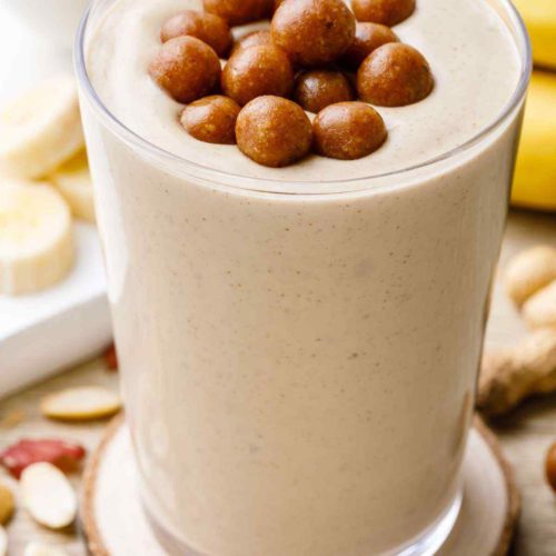 Peanut Butter Bomb Banana Smoothie High Protein Recipe Healthy Substitute